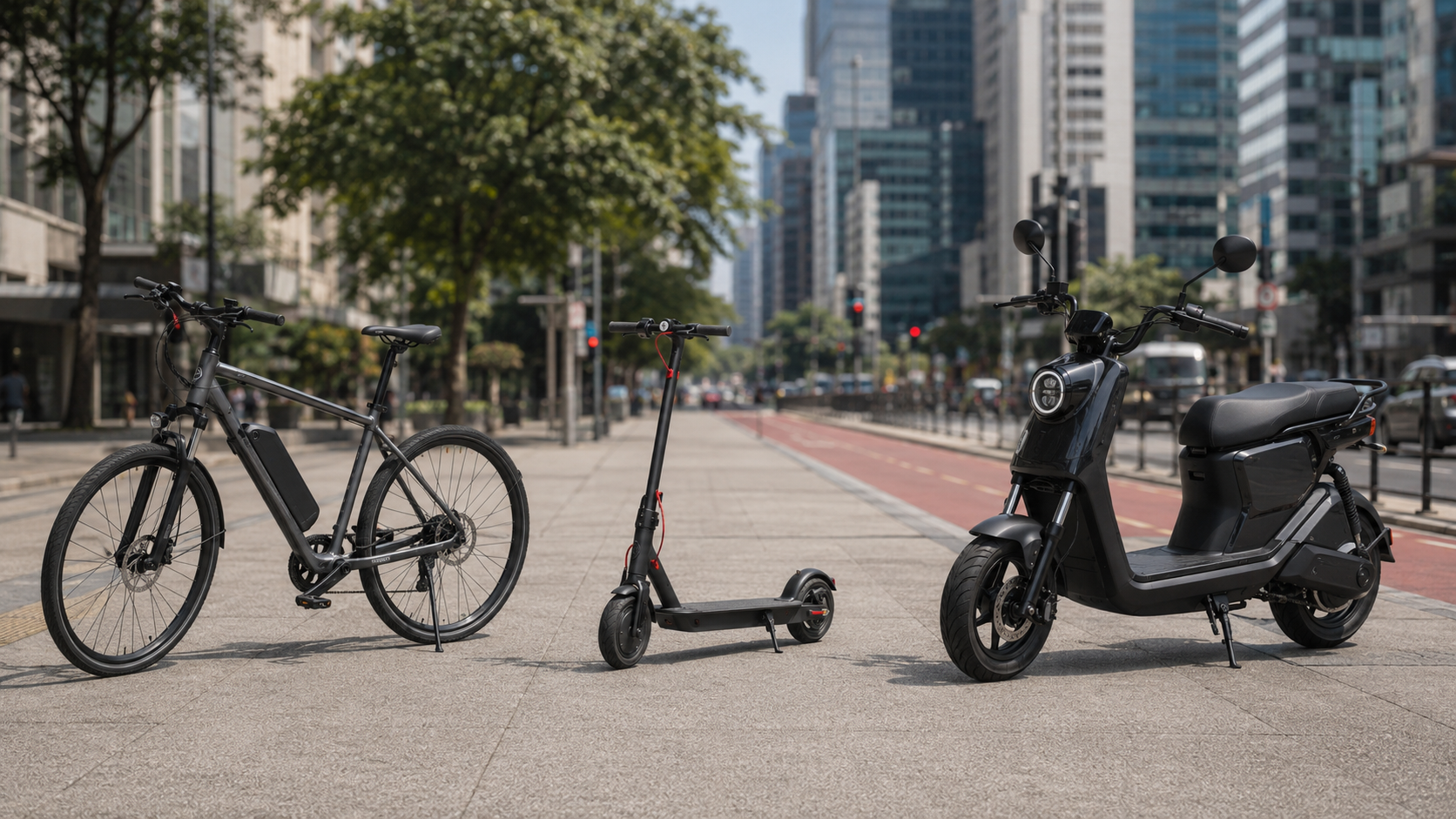 Bicicleta elétrica, patinete e scooter: onde podem circular sem colocar pedestres em risco?